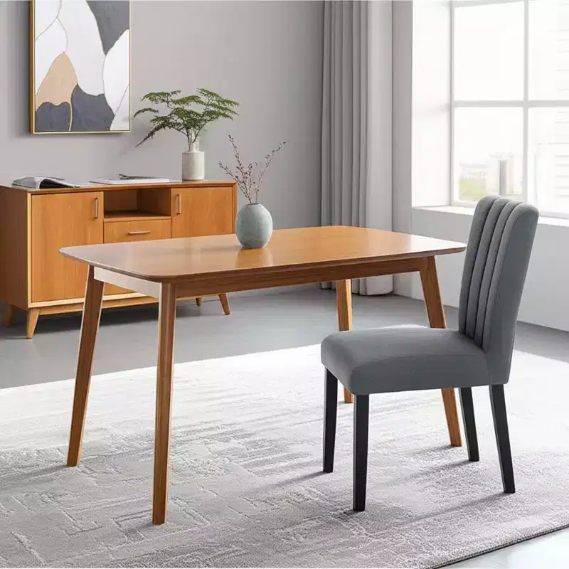 HomeRoots Gray Upholstered Tufted Velvet Dining Side Chair