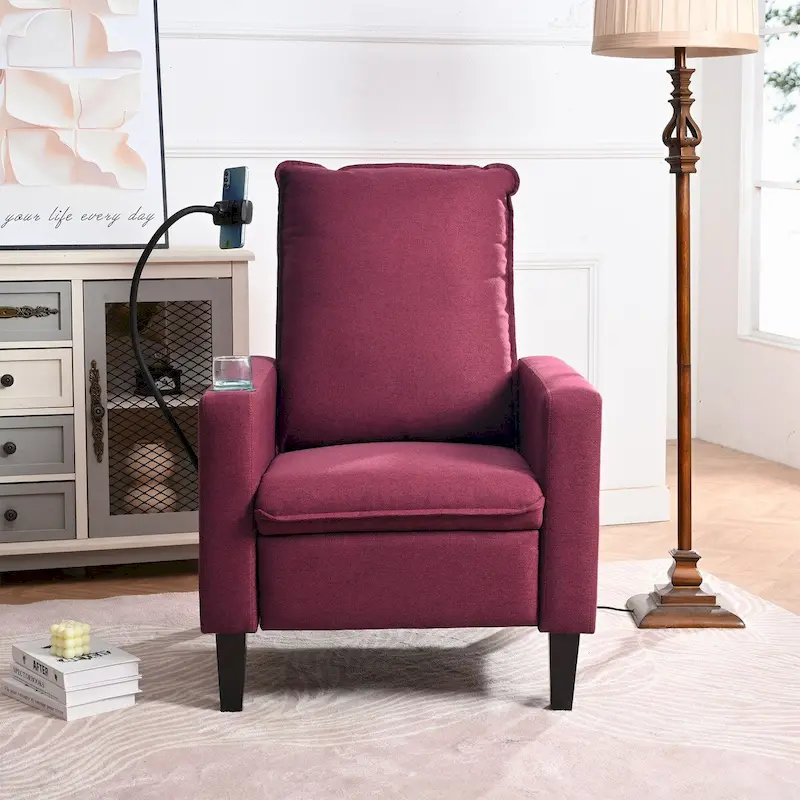 Recliner Chairs for Adults,Adjustable Recliner Sofa with Mobile Phone Holder & Cup Holder