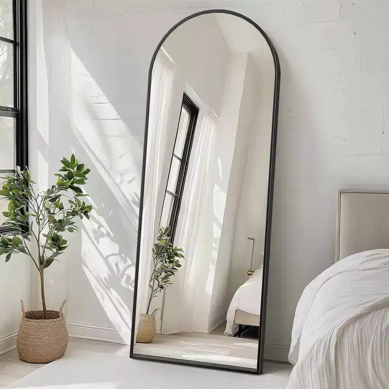MAYEERTY 71X26 Inch Arched Full Length Mirror, Standing Hanging Leaning Wall Full Body Mirror