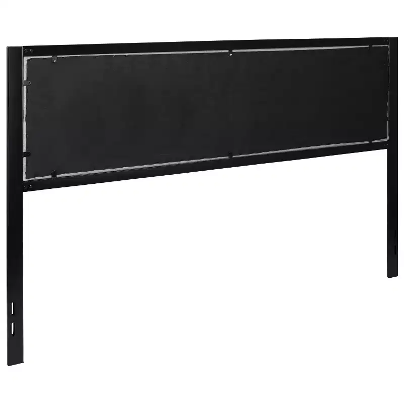 Emma and Oliver Metal Headboard - Fabric Upholstery Fits Standard Bed Frames
