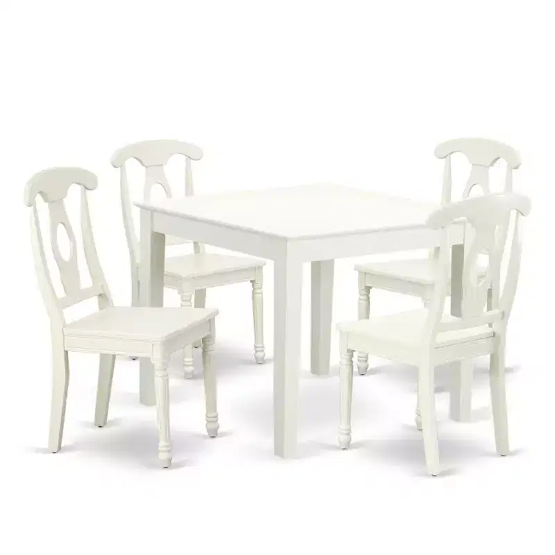 Coastal Dining 5Pc Square Table & Chairs - 36 Inch - Craftsman Style