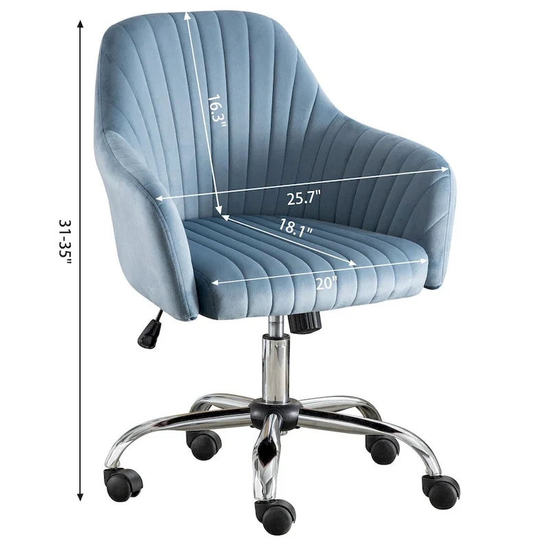 Home Office Leisure Chair with Adjustable Height and Casters
