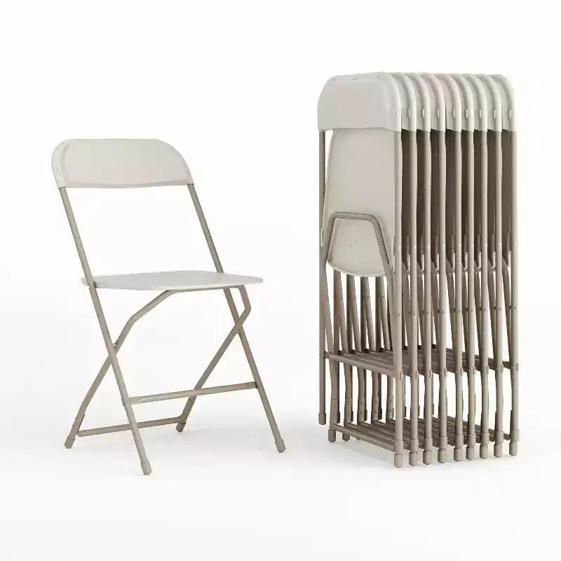Flash Furniture Hercules Series Plastic Folding Chair - 10 Pack 650LB Weight Capacity