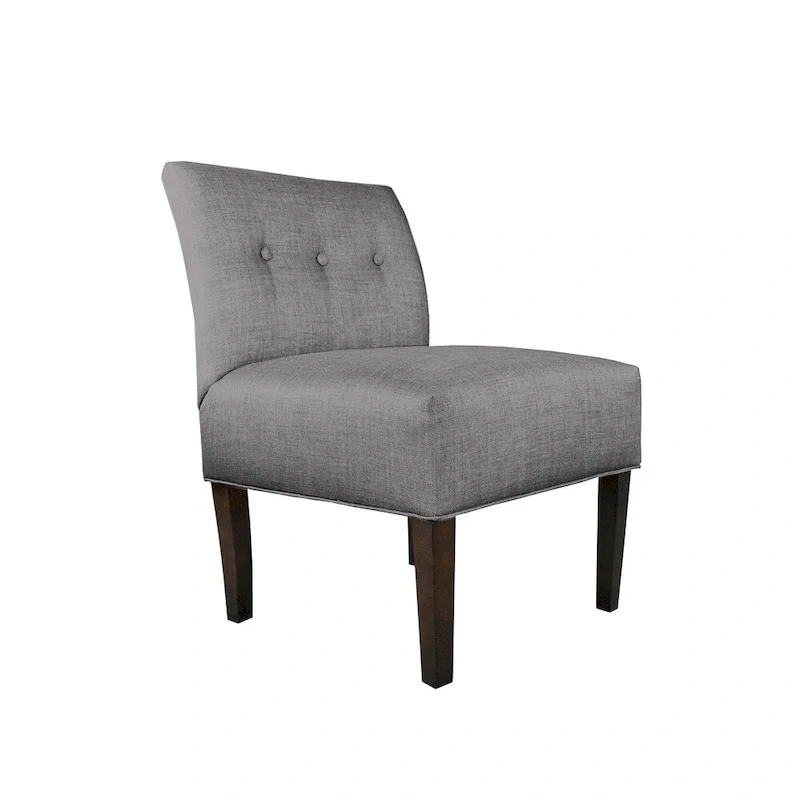 MJL Furniture Obsession Button Tufted Accent Chair in Brownstone (AS IS)