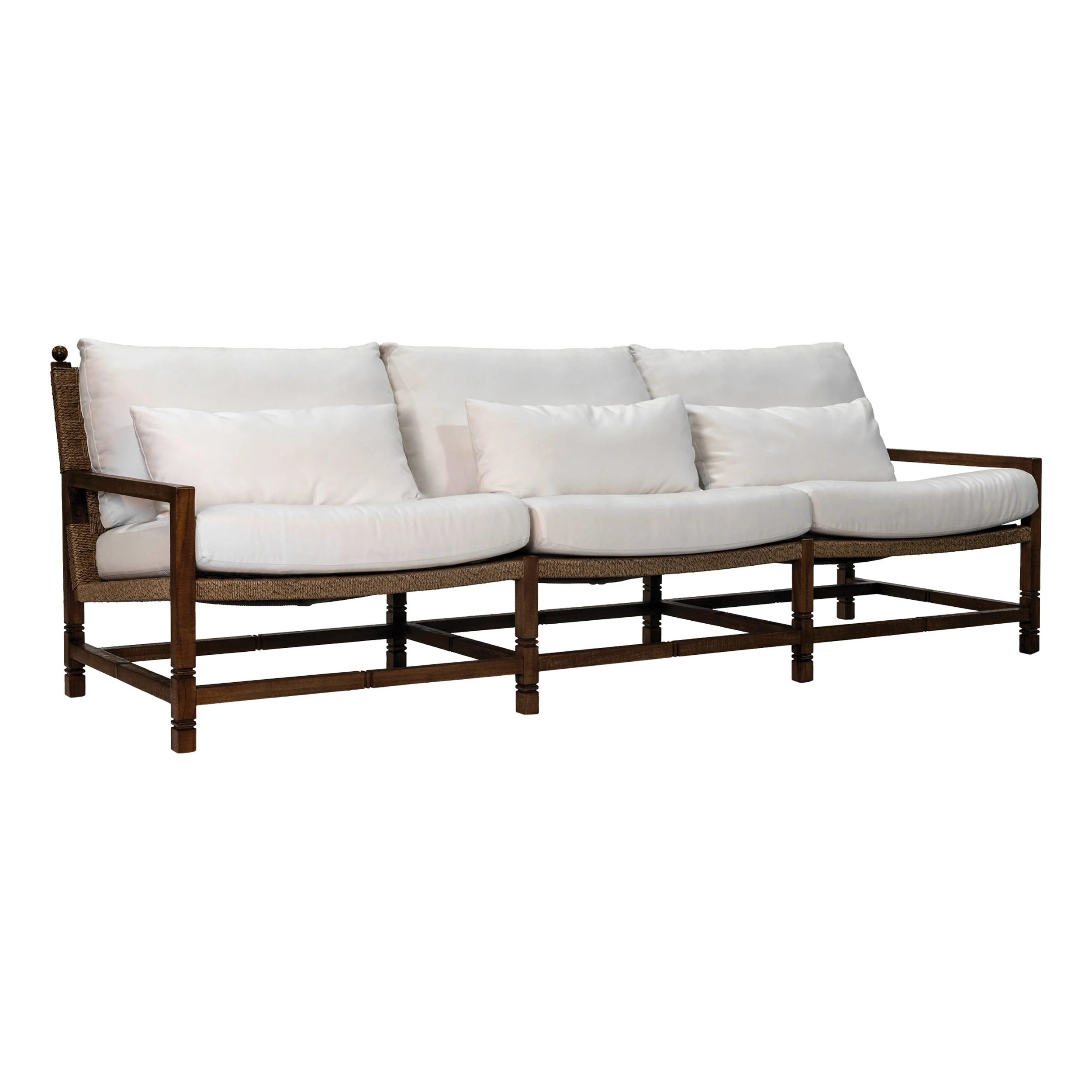 Premium Teak Rattan Hand-Carved Eco Deep Seating Outdoor Sofa