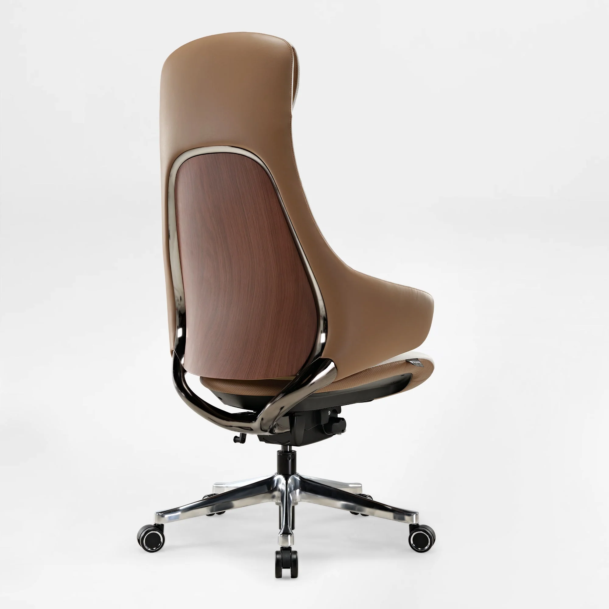 Napa Leather Executive Chair - Soft Curves Upholstered Frame