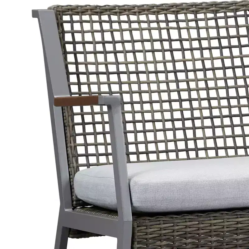 Calvin Two Seat Rocker Gray - Real Flame