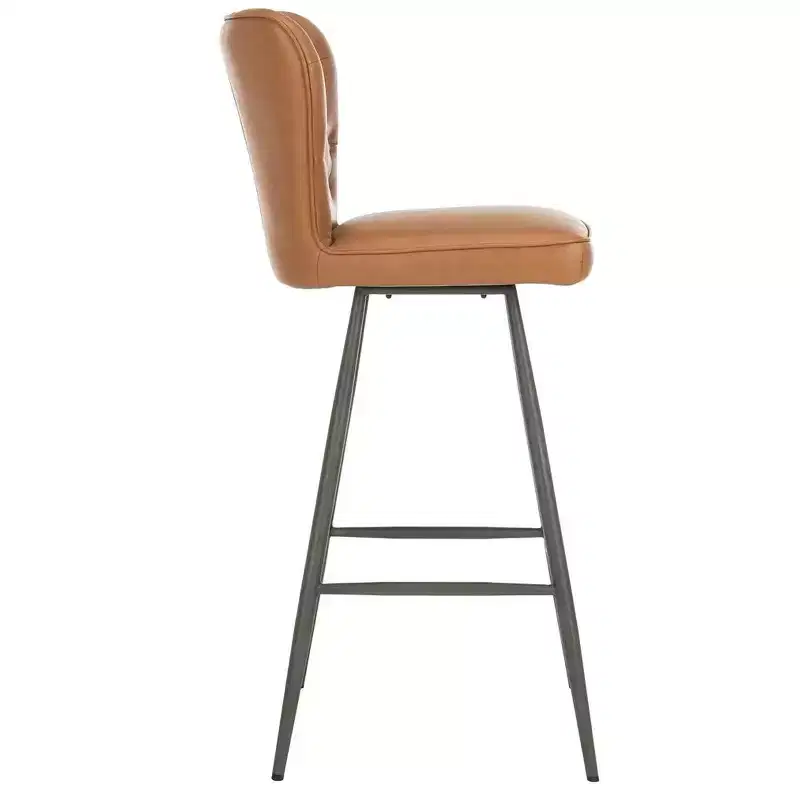 Aster Mid-Century Modern Tufted Bar Stool (Set Of 2) - FOX1703 - Safavieh Couture