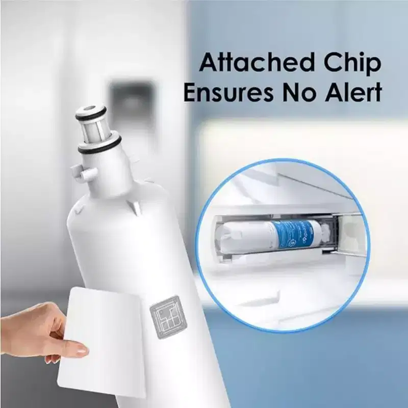 Waterdrop Replacement for GE RPWFE, RPWF (Built-in CHIP) Refrigerator Water Filter, Compatible with GFE28GYNFS,NSF 42 and 372 certified,4 Packs