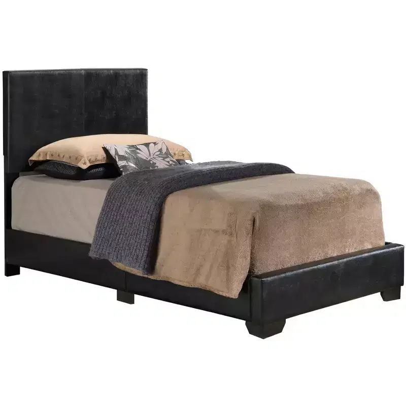 Passion Furniture Aaron Upholstered Twin Panel Bed