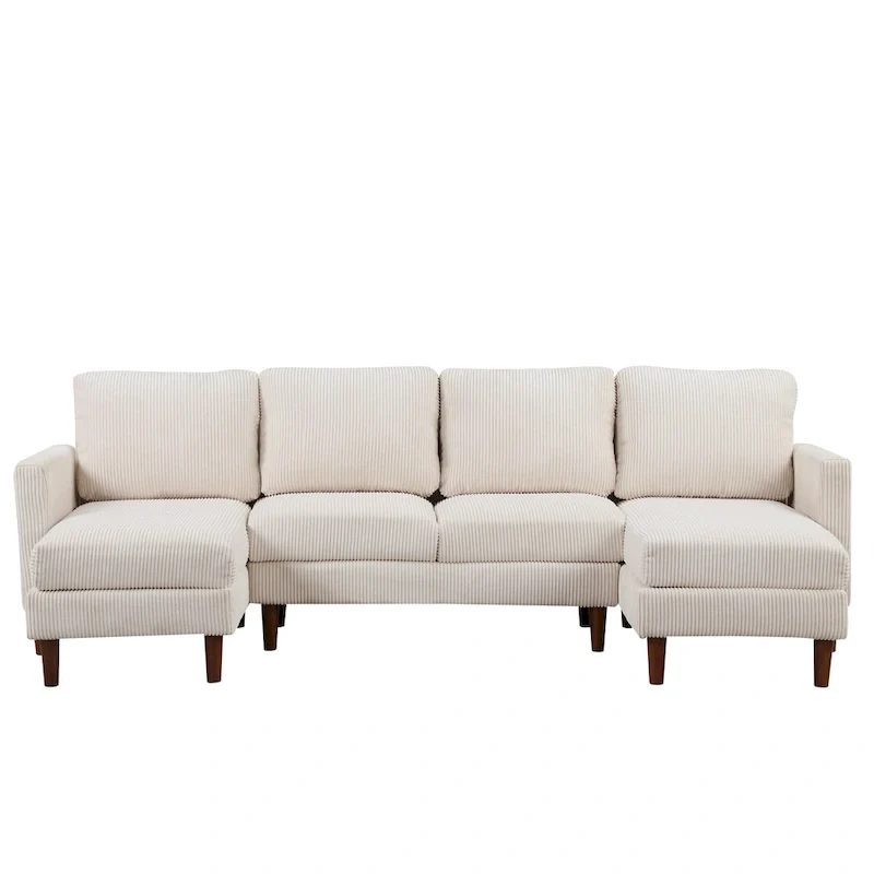 U-shaped Sponge-filled Cushion Combination Sofa