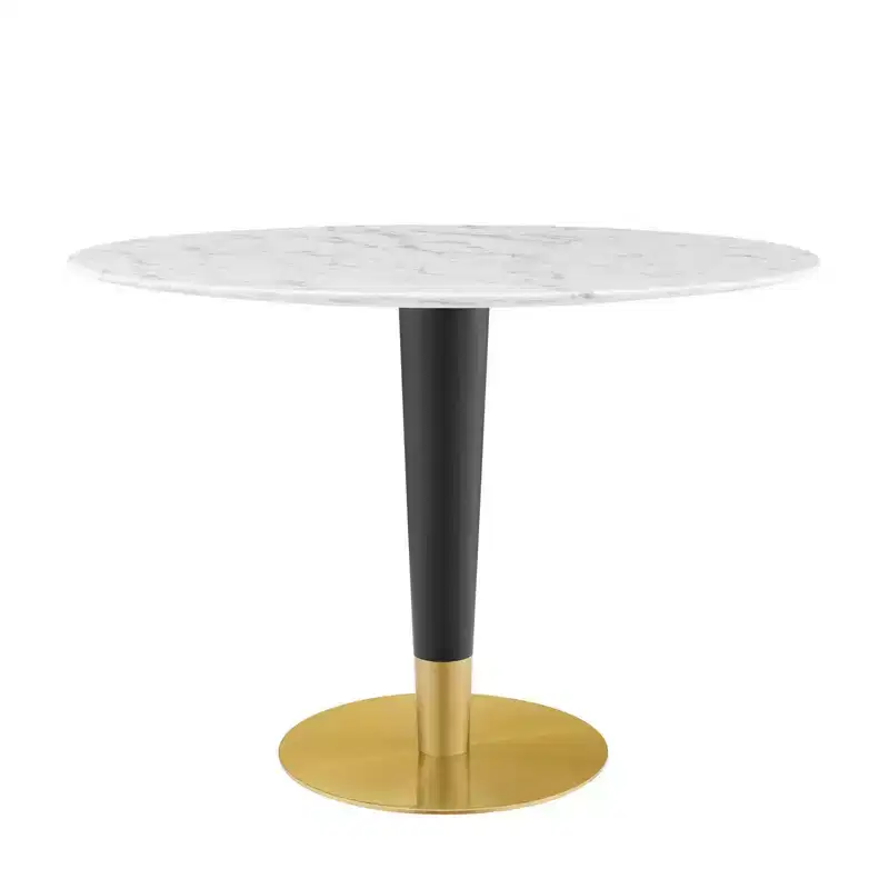 Oval Artificial Marble Dining Table -