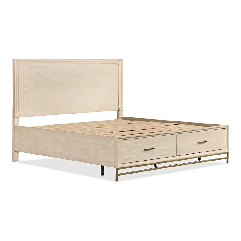Furniture of America Drayden Transitional Oak Solid Wood 3-Piece Bed and 2 Nightstand Bedroom Set