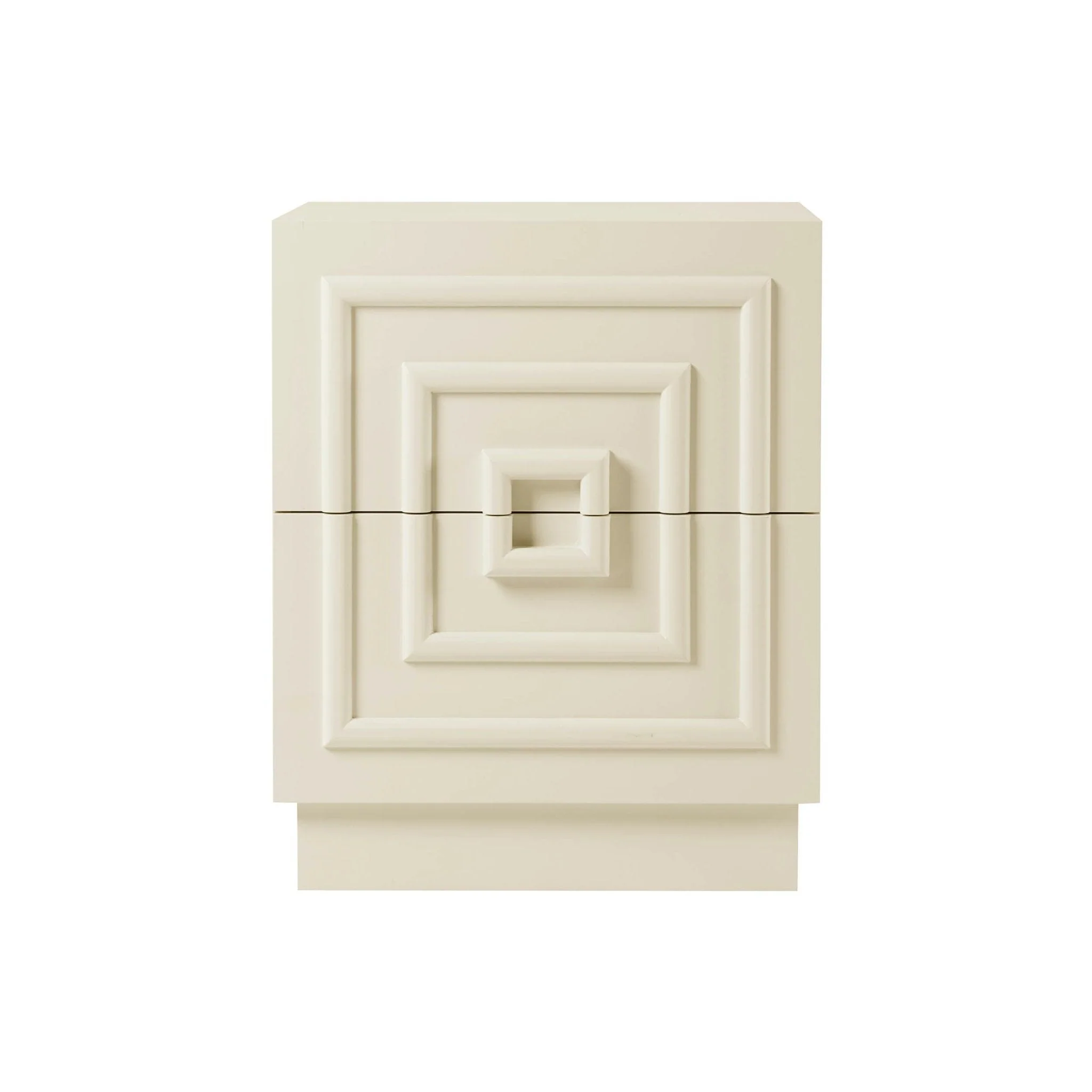 2 Drawer Bedside Table - Cream