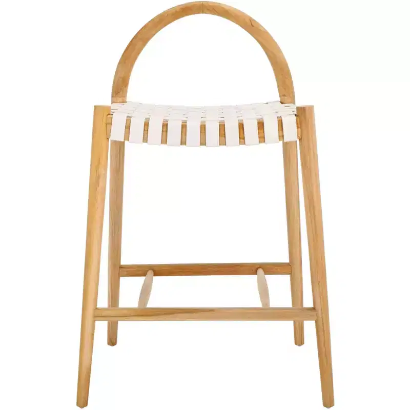 Rhyan Counter Stool - BST1203A - White/Natural - Safavieh
