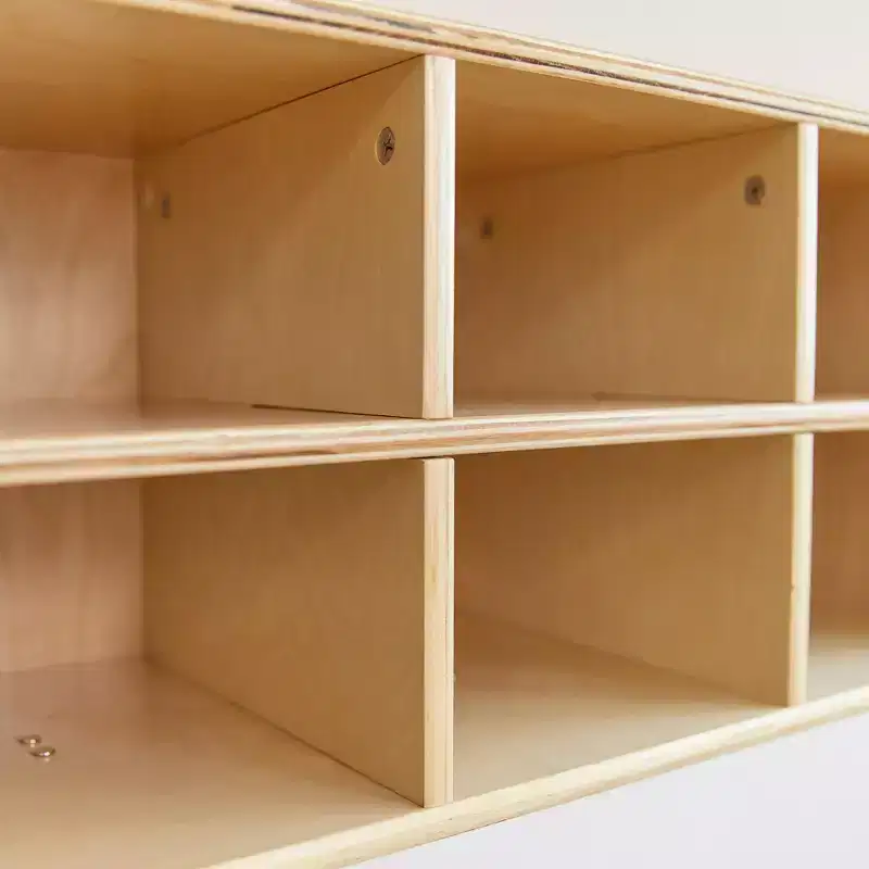 ECR4Kids Streamline 20 Cubby Tray Cabinet with 20 Scoop Front Bins, 4x5, Kids Furniture
