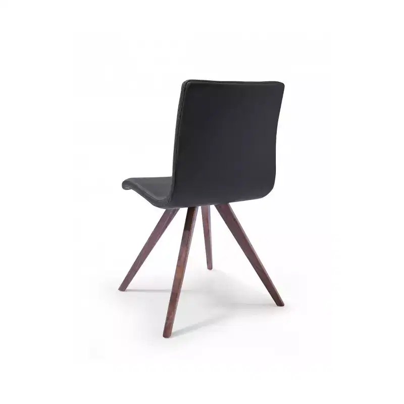 HomeStock 37 in. Black Faux Leather Dining Chair Set of 1 for a chic choice modern dcor and elegant dining experience