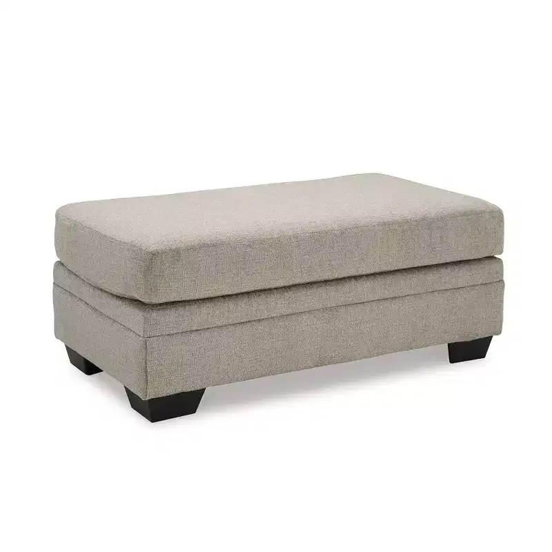 Upholstered Ottoman, Taupe