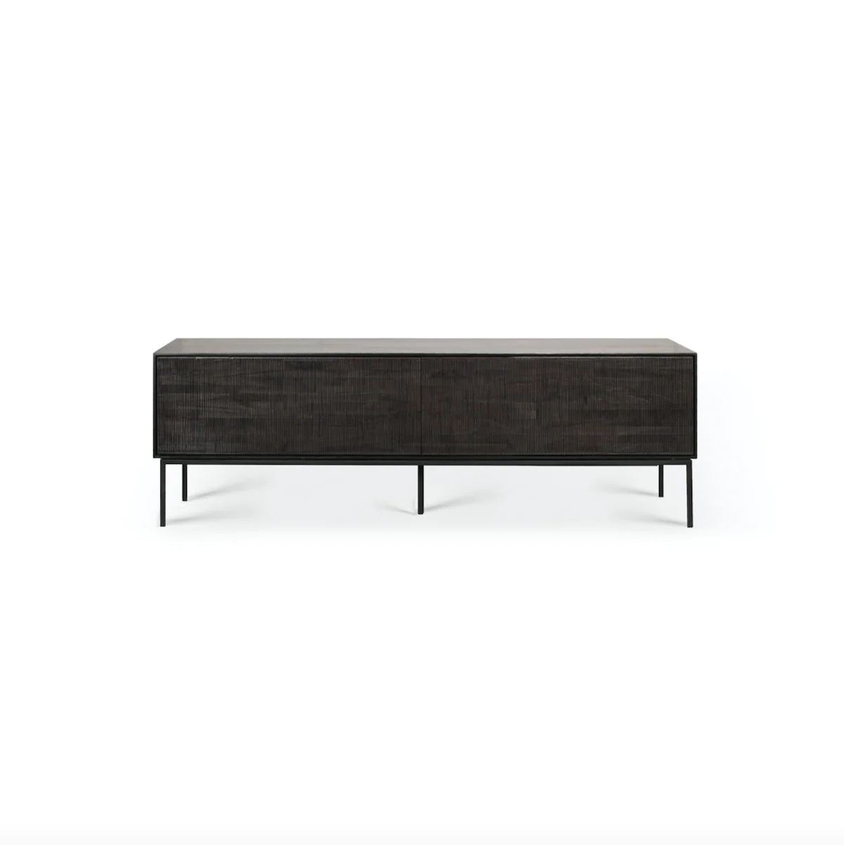Modern Black Metal Entertainment Cabinet for Living Room