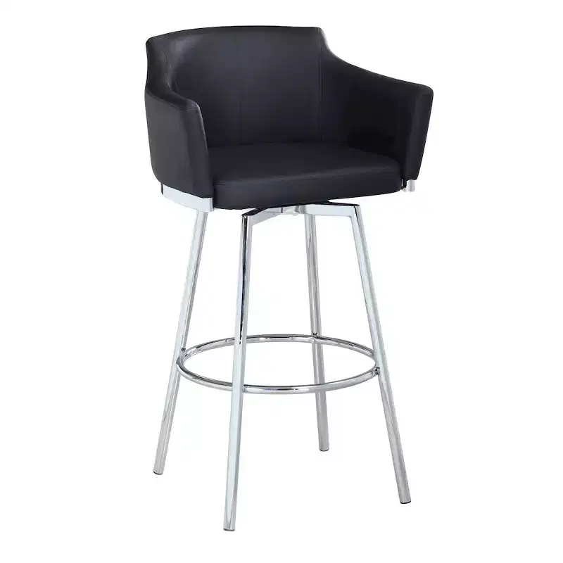Chintaly Imports,Modern Club Bar Stool Memory Swivel