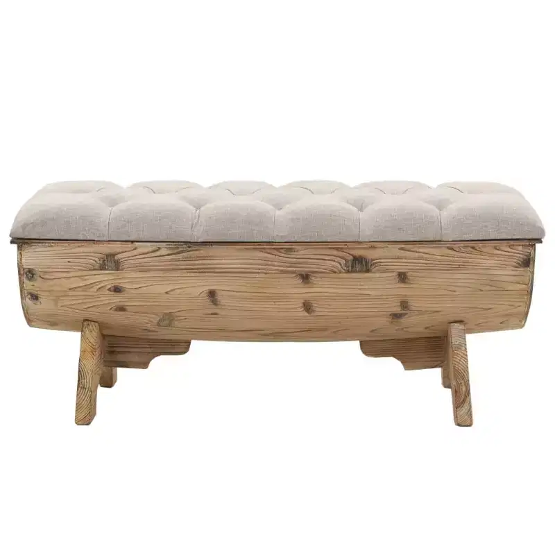 vidaXL Storage Bench 40.6 Solid Wood Fir