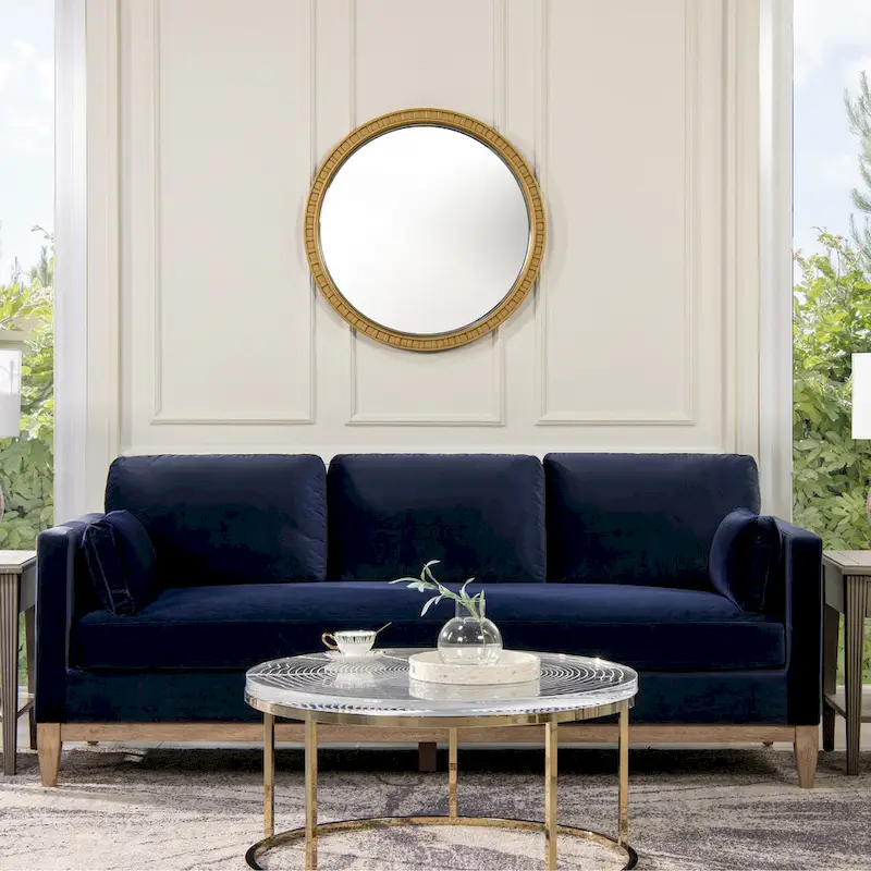 Knox 84 Modern Farmhouse Velvet Track Arm Sofa