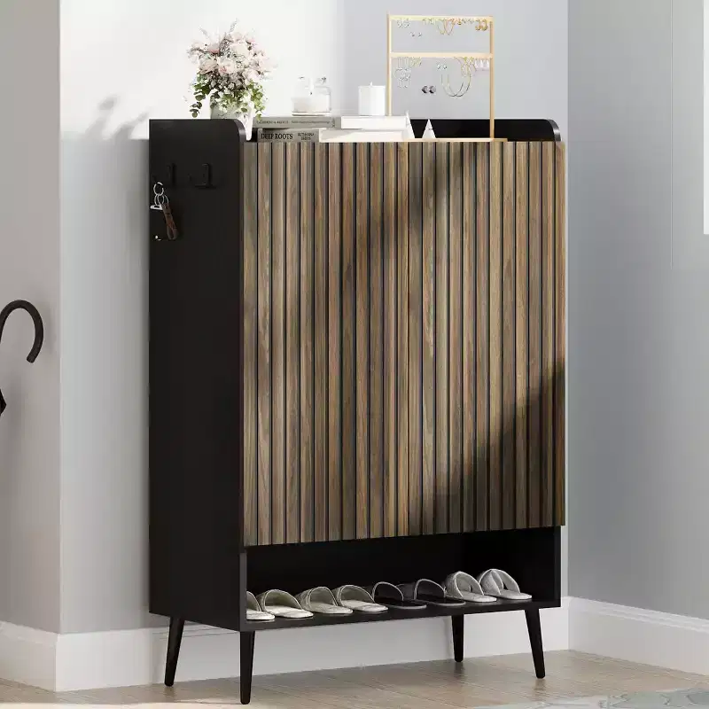 GustoWave Large Shoe Cabinet with 2 Doors, 6-Tier Entryway Shoe Storage Cabinet with Adjustable Shelves, Freestanding Shoes Rack Organizer