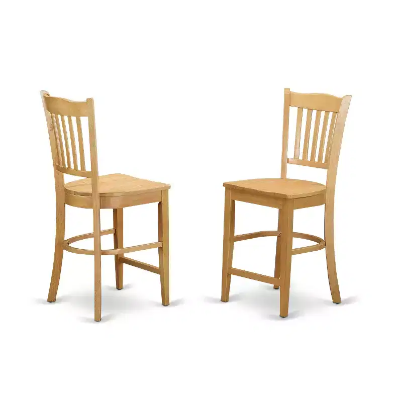 HomeStock Counter Height Stools-Slat Back