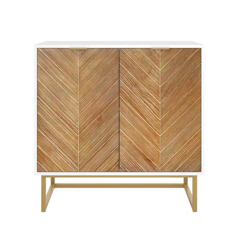 Enloe Wood 2 Door Storage Cabinet - Nathan James