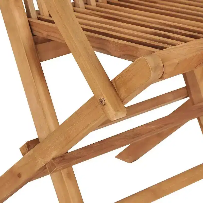 vidaXL Garden Chair Set of 4 Teak Teak wood Standard Foldable