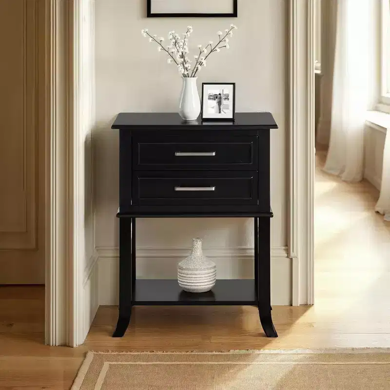 Breighton Home Sydney 2 Drawer End Table with Shelf