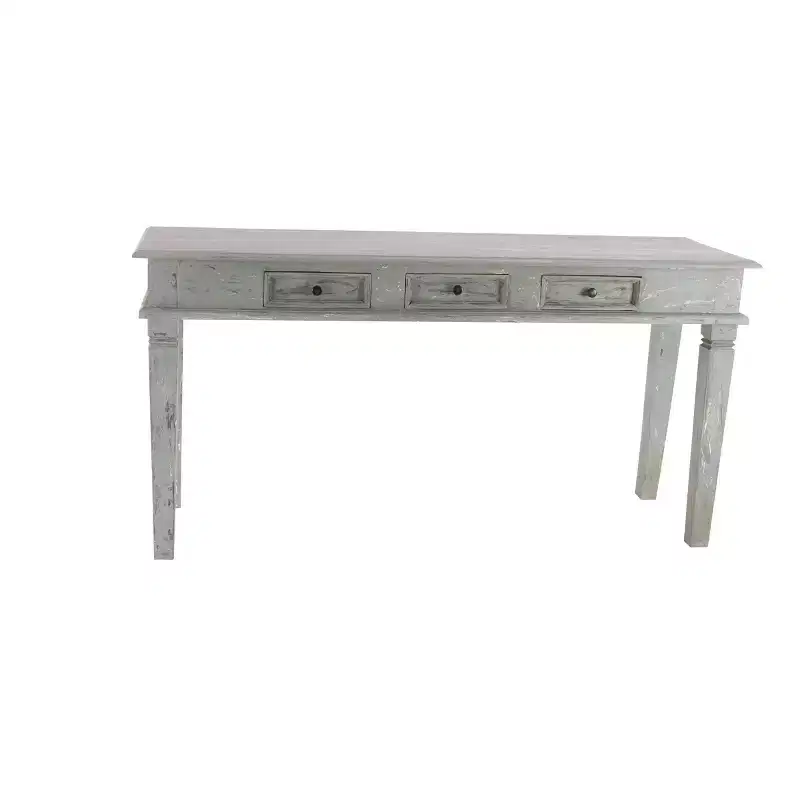 Country-style mahogany console table, gray