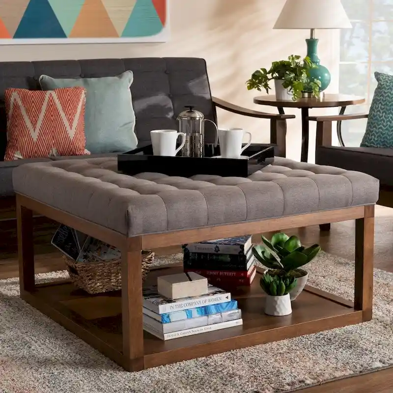 Carson Carrington Jularp Upholstered Cocktail Ottoman