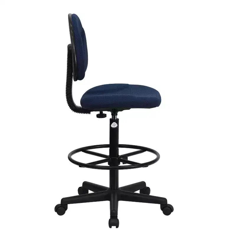 Adjustable Drafting Chair – Two Cylinder Heights, Mid-Back, Upholstered, 250 lb Capacity