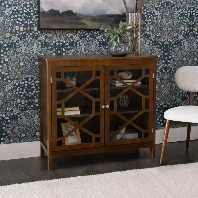 Linon Fetti Large Cabinet Brown