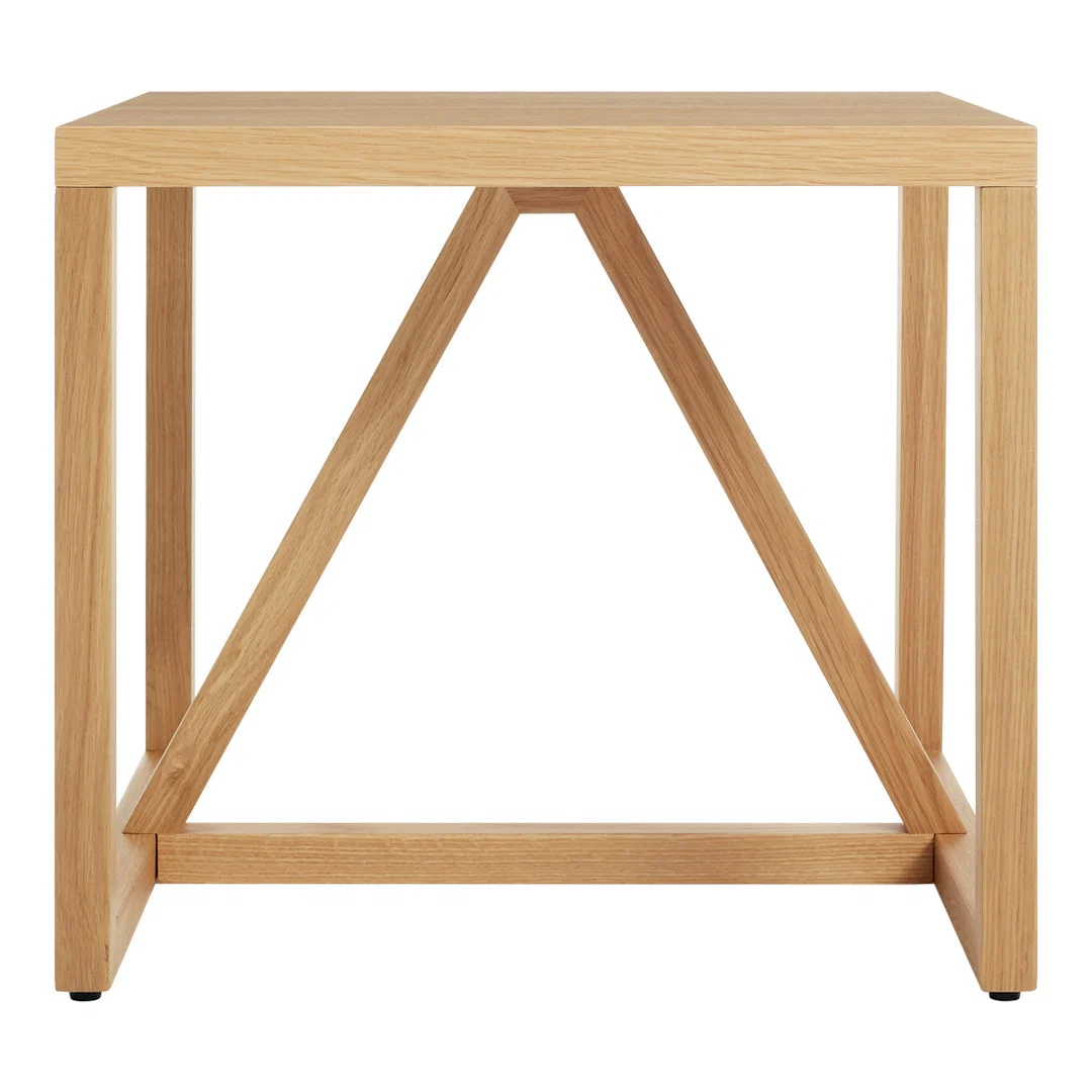 Industrial Steel & MDF Side Table with Powder-Coated Frame for Living Room