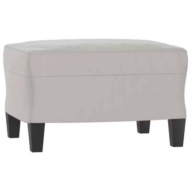 vidaXL Sofa Chair With Footstool Light Grey