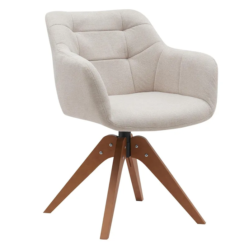 Suede Swivel Armchair Office Accent Arm Chair