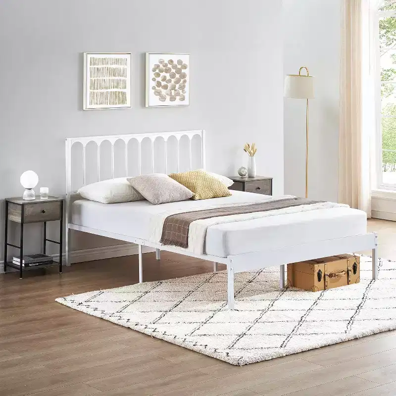 COZONY 14 Inch Queen Bed Frame with Headboard, Metal Platform Bed, 30 Min Assembly
