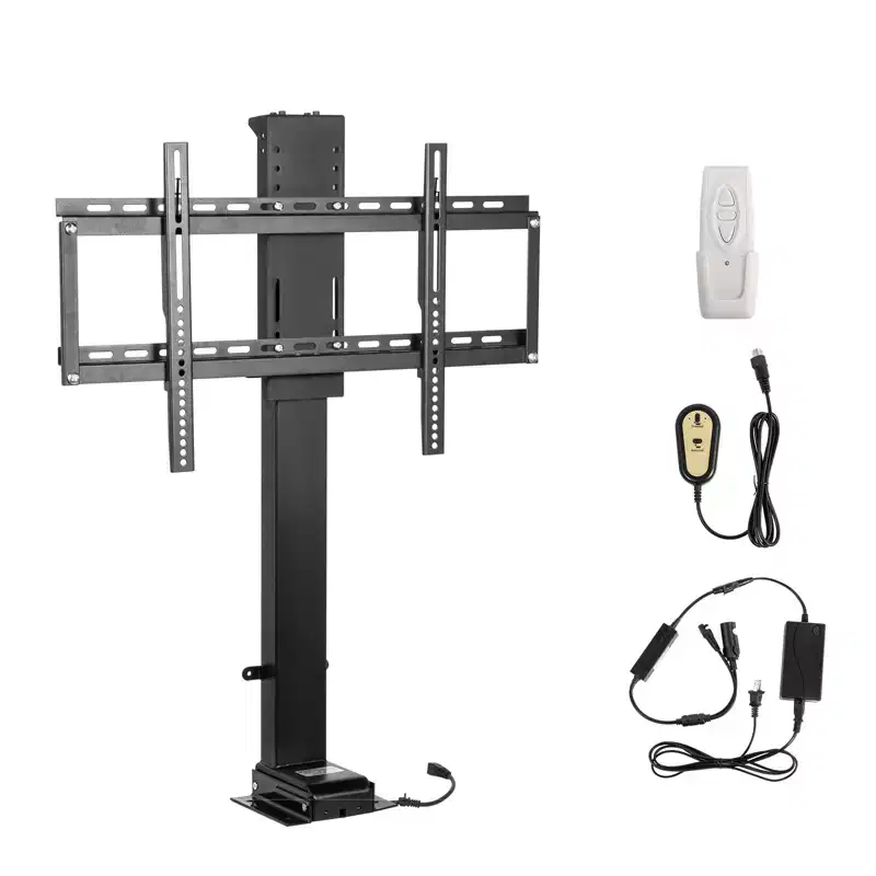 VEVOR Motorized TV Lift with Swivel, Adjustable Height 28.74-68.11 Inch for 32-70 Inch TVs, Remote Controlled, 154 Lbs Capacity, Black