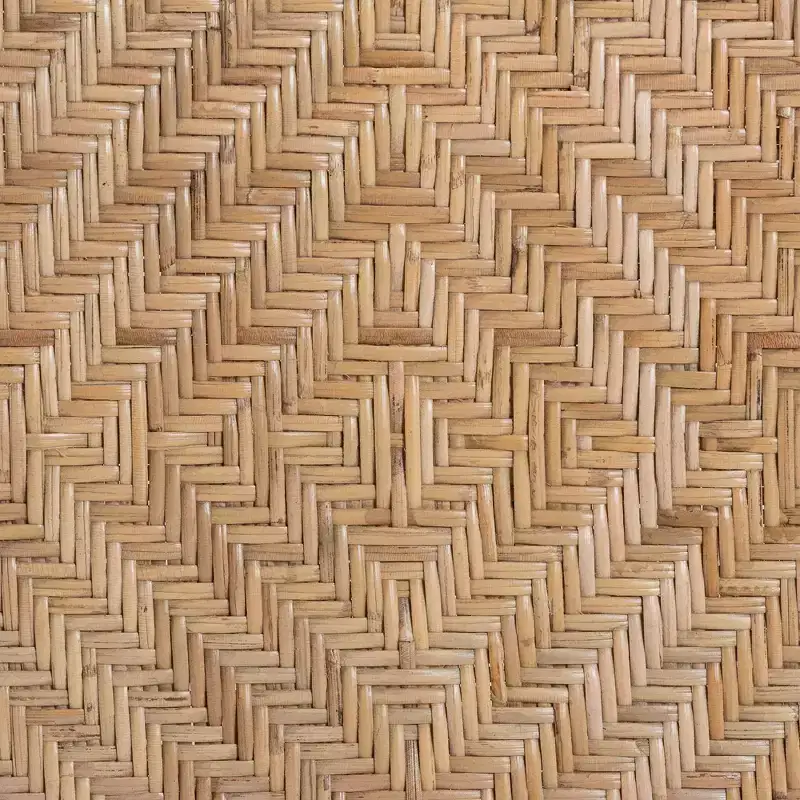 bali & pari Ayana Mid-Century Modern Two-Tone Black and Natural Brown Rattan Dining Chair