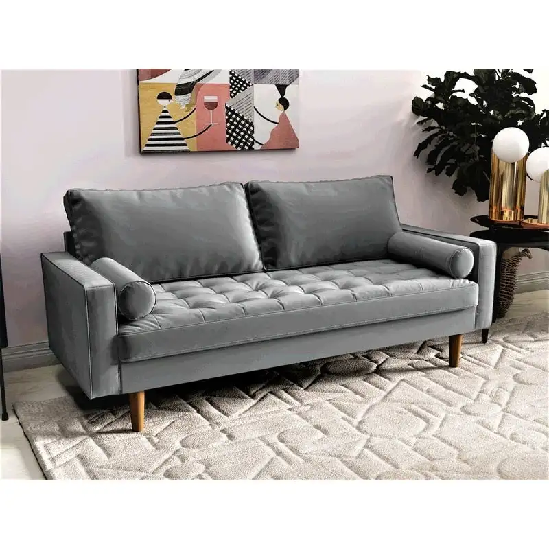 Velvet Mid-century Style Sofa