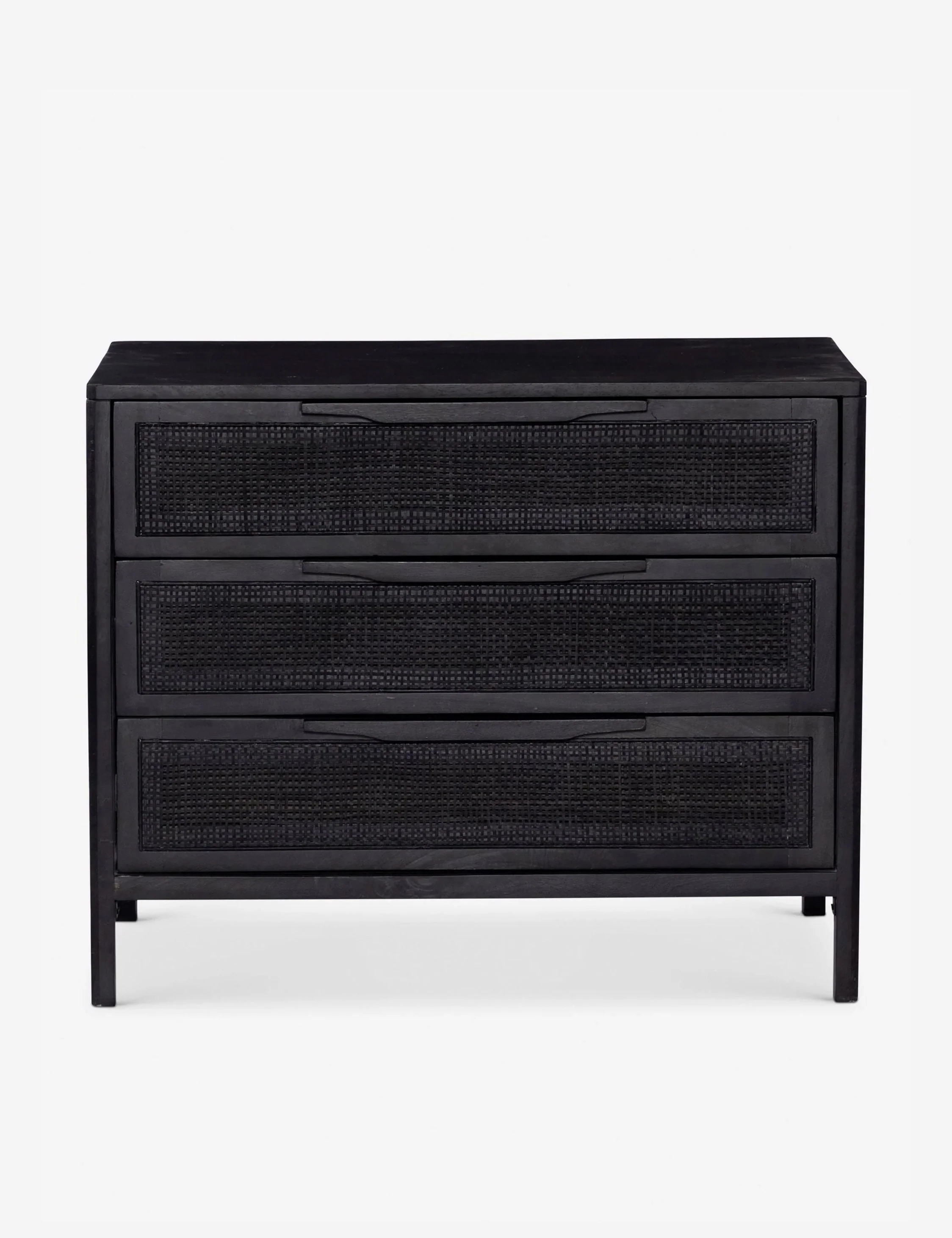 Nightstand Clean lines and an airy profile bring a cool coastal feel to the nightstand. We love the classic touch of the woven cane front for its