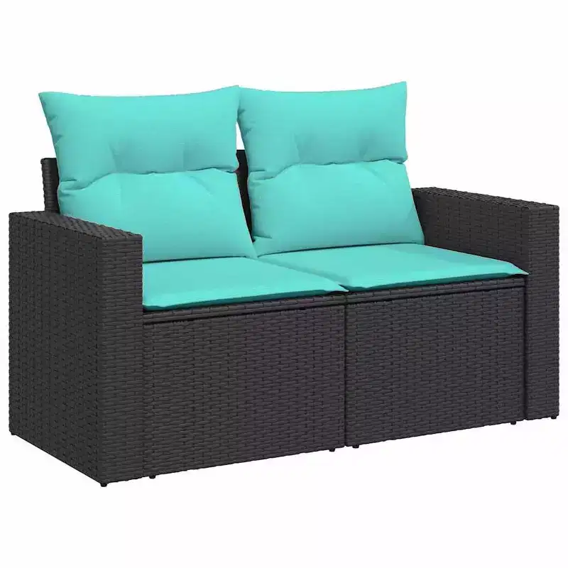 vidaXL 10 Piece Modular Patio Sofa Set, Rectangular Outdoor Garden Sectional with Cushions