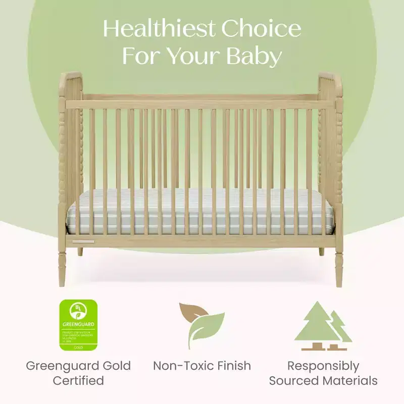 Wood 4-in-1 Convertible Baby Crib 55''W x 30.5''D x 41''H