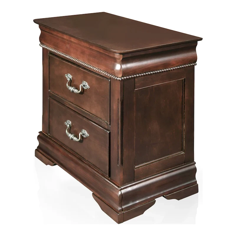 Diva Traditional Cherry Solid Wood 2-Piece Poster Bedroom Set by Furniture of America