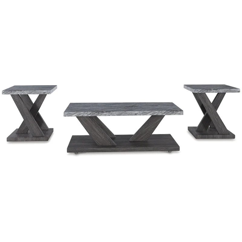 Signature Design by Ashley Bensonale Gray Table Set (Set of 3) - 48W x 24D x 18H