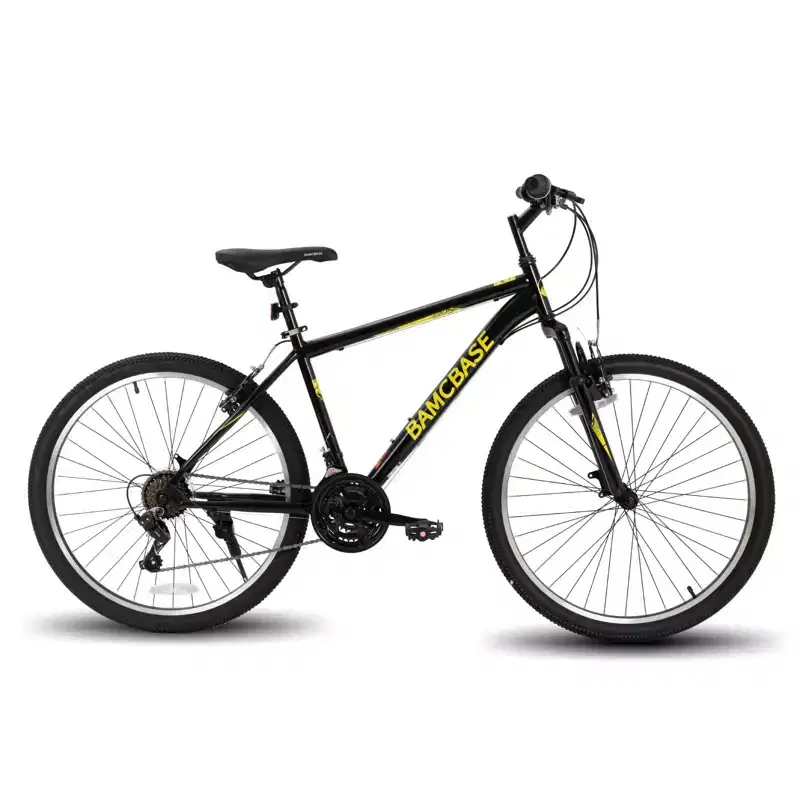BAMCBASE Agave Mountain Bike, Mens Womens MTB with 21 Speeds, High-Tensile Steel Frame, V Brake, Hardtail Bicycle for Adults