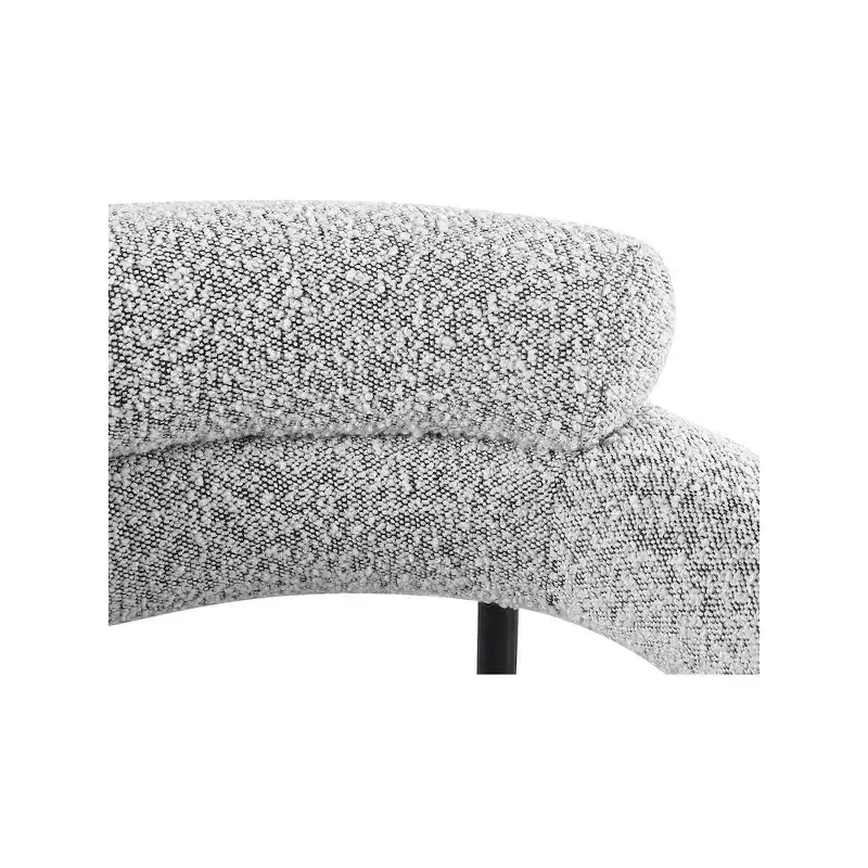 Meridian Furniture,Blake Grey Boucle Fabric Dining Chair, Set of 2