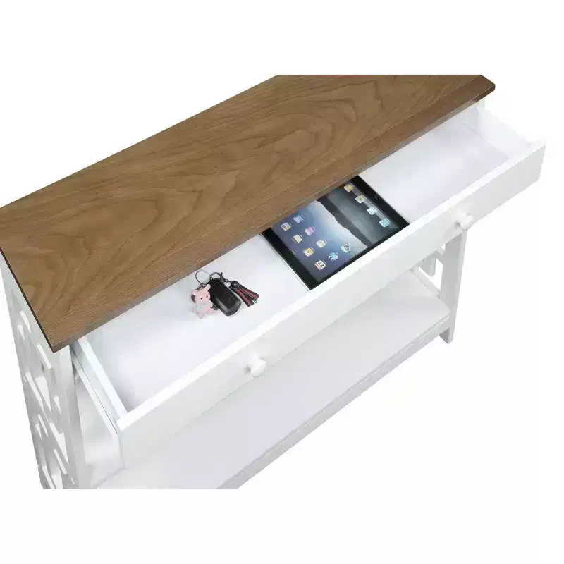 Town Square 1 Drawer Console Table with Shelves - Breighton Home